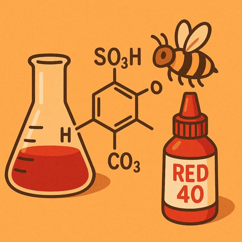 Chemical composition analysis of Red 40 food dye