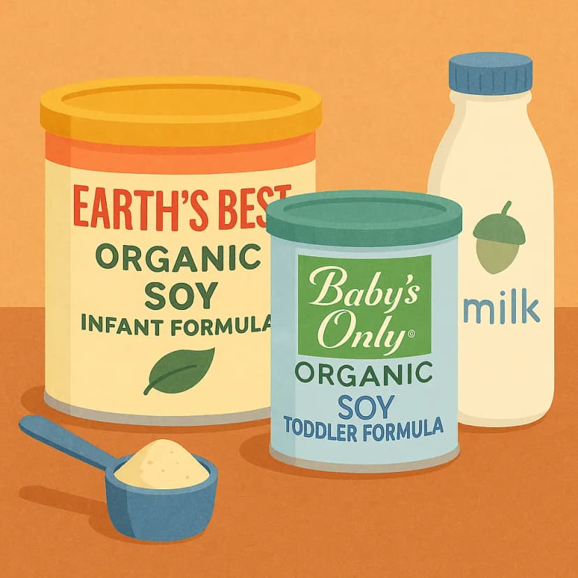 Selection of top vegan baby formula brands