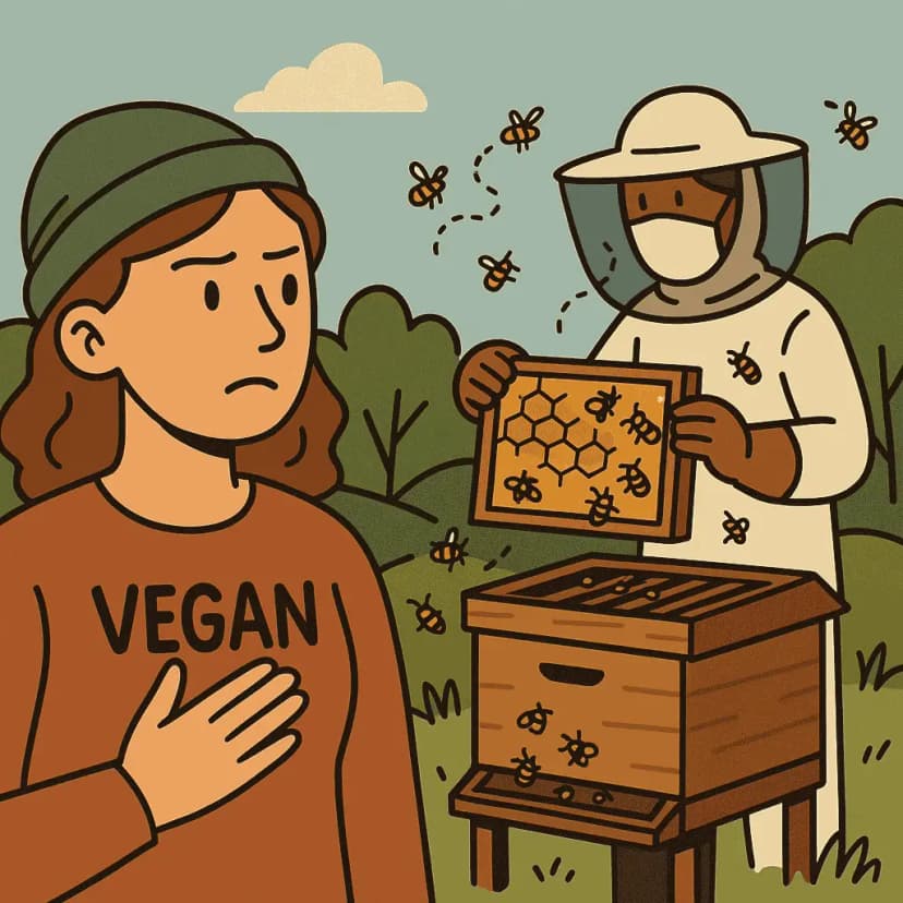 Ethical bee farming practices for vegans