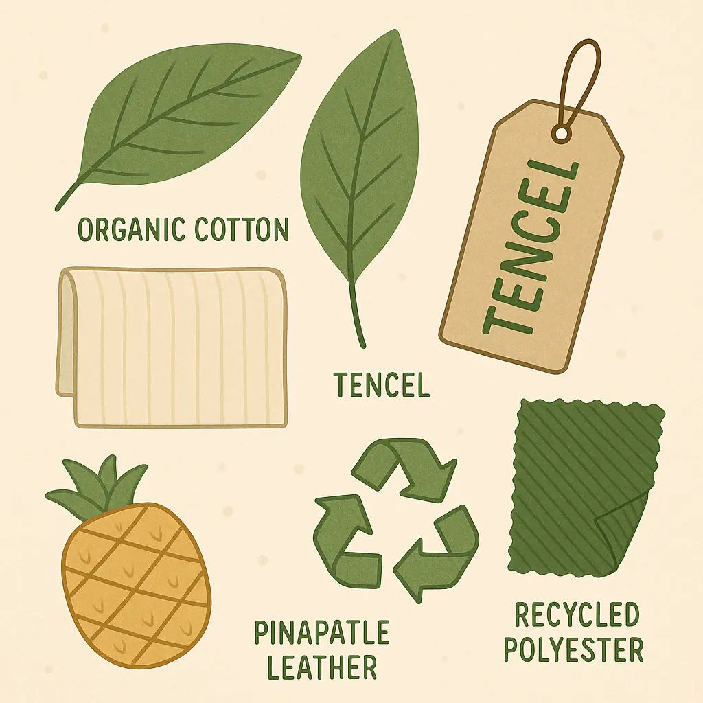 Matériaux véganes innovants comme Tencel et Piñatex