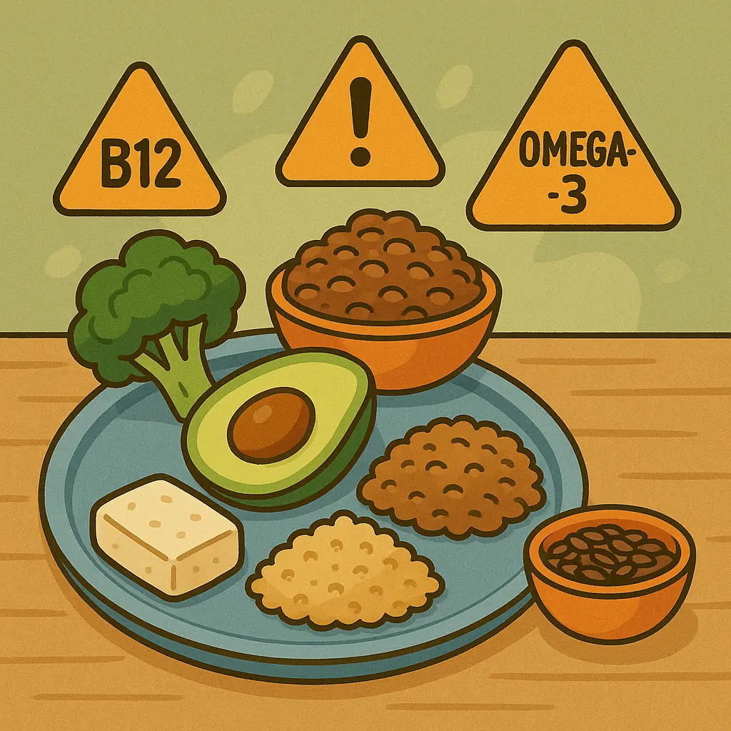 Сбалансированный веганский план питания, сосредоточенный на преодолении питательных трудностей у спортсменов